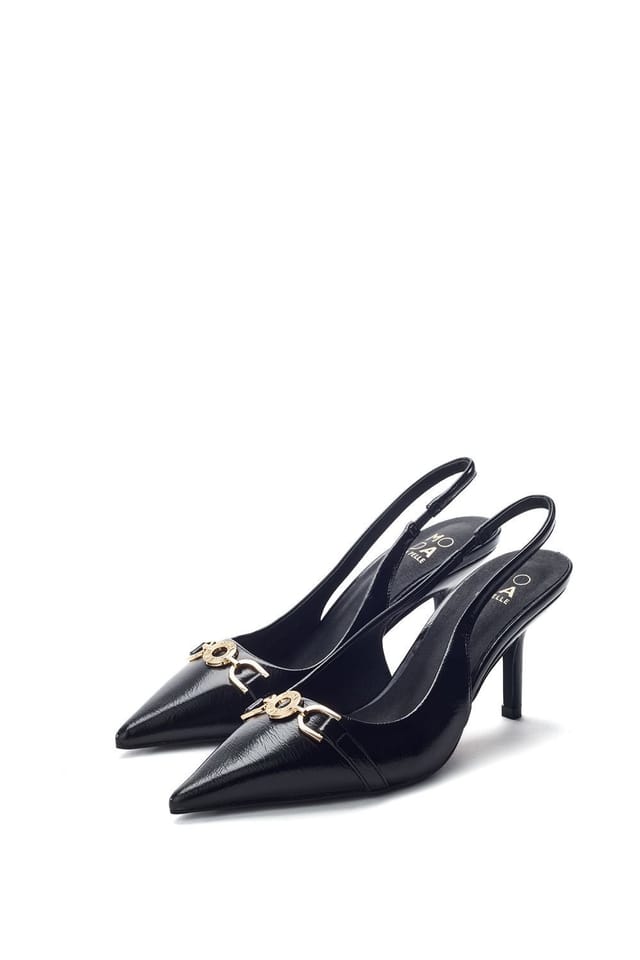 Moda In Pelle Moda In Pelle Women's 'Ginen' Patent Court Shoes in Black - 2
