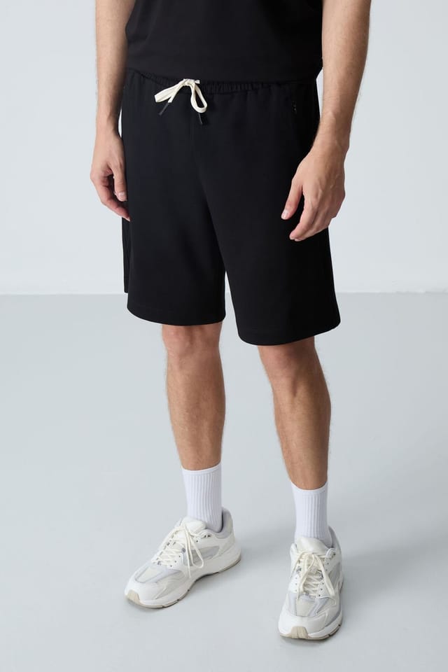 Tommy Life Tommy Life Men's Regular Fit Jersey Shorts in Black - 2