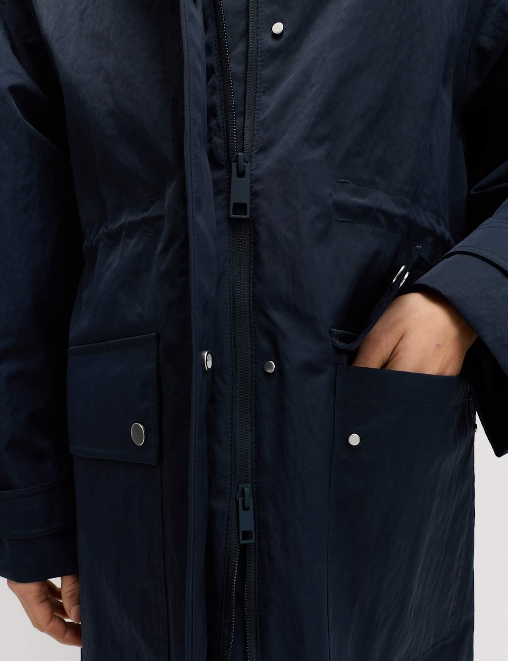 Marks & Spencer M&S Waterproof Stormwear™ Ultra Hooded Parka Midnight Navy - 4