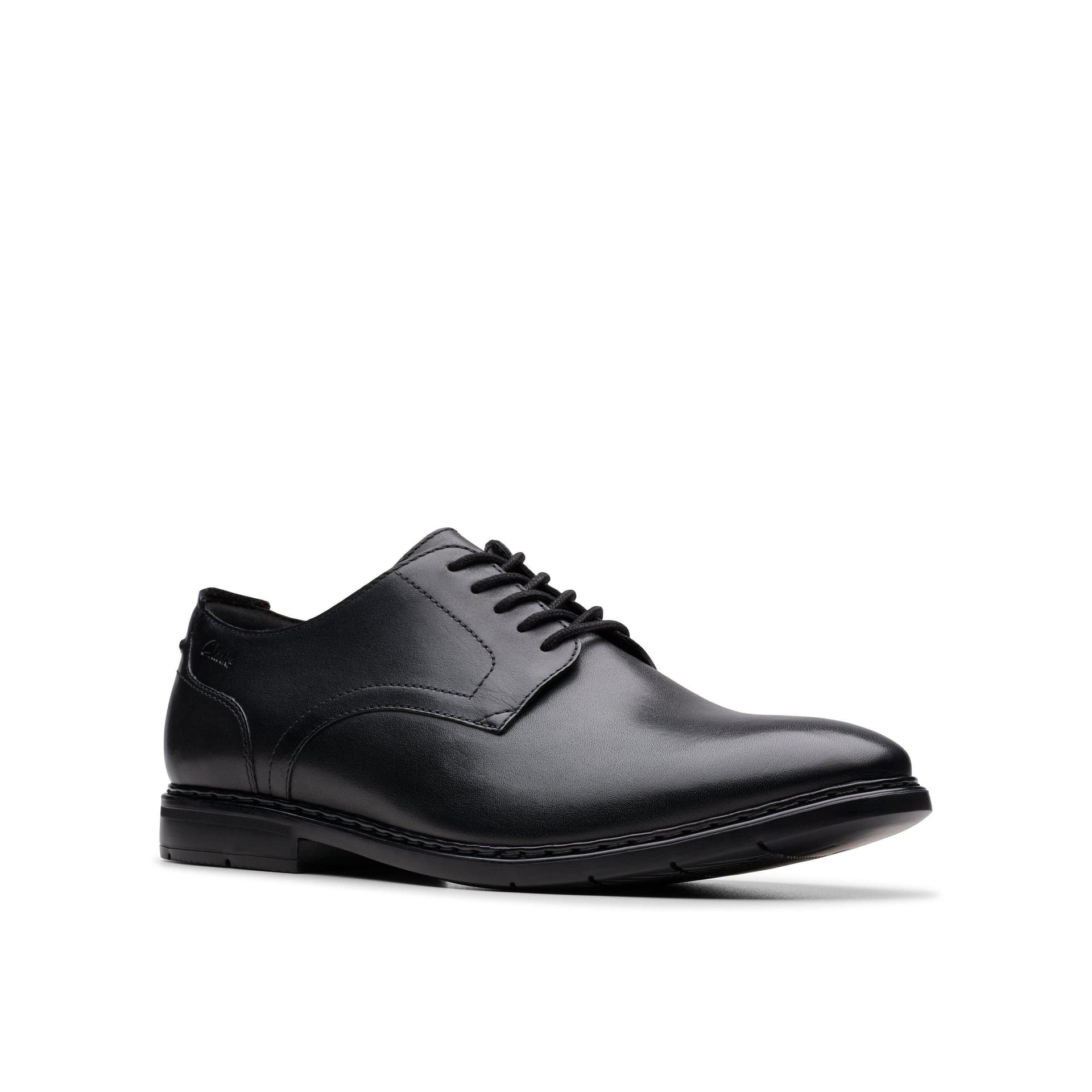 Clarks Clarks Men's Banbury Derby Black Leather Derby Shoes, Lace Up - 4