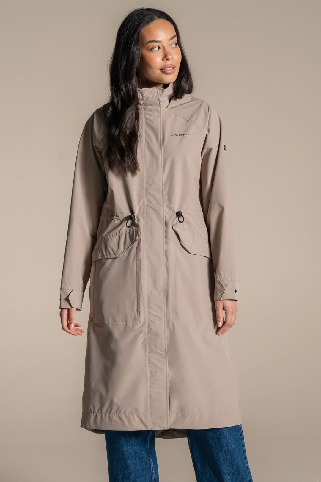 Craghoppers Craghoppers Women's Saxifrage Waterproof Shell Jacket in Beige