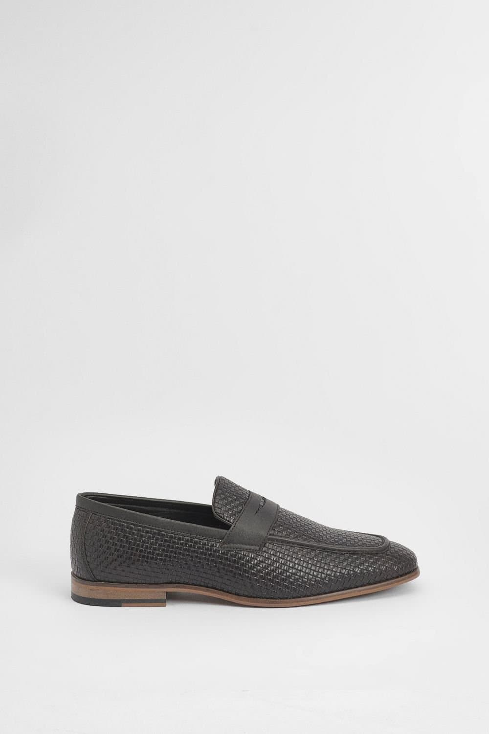 Burton Burton Men's Chocolate Woven Penny Loafers