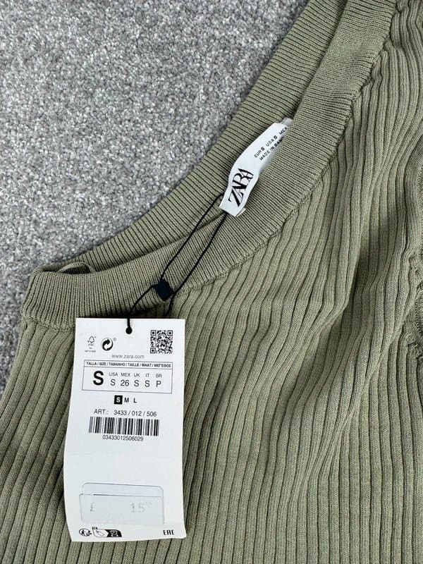 Zara Brand New Zara Green One Shoulder Knit Top S | Scandi Pinterest Style