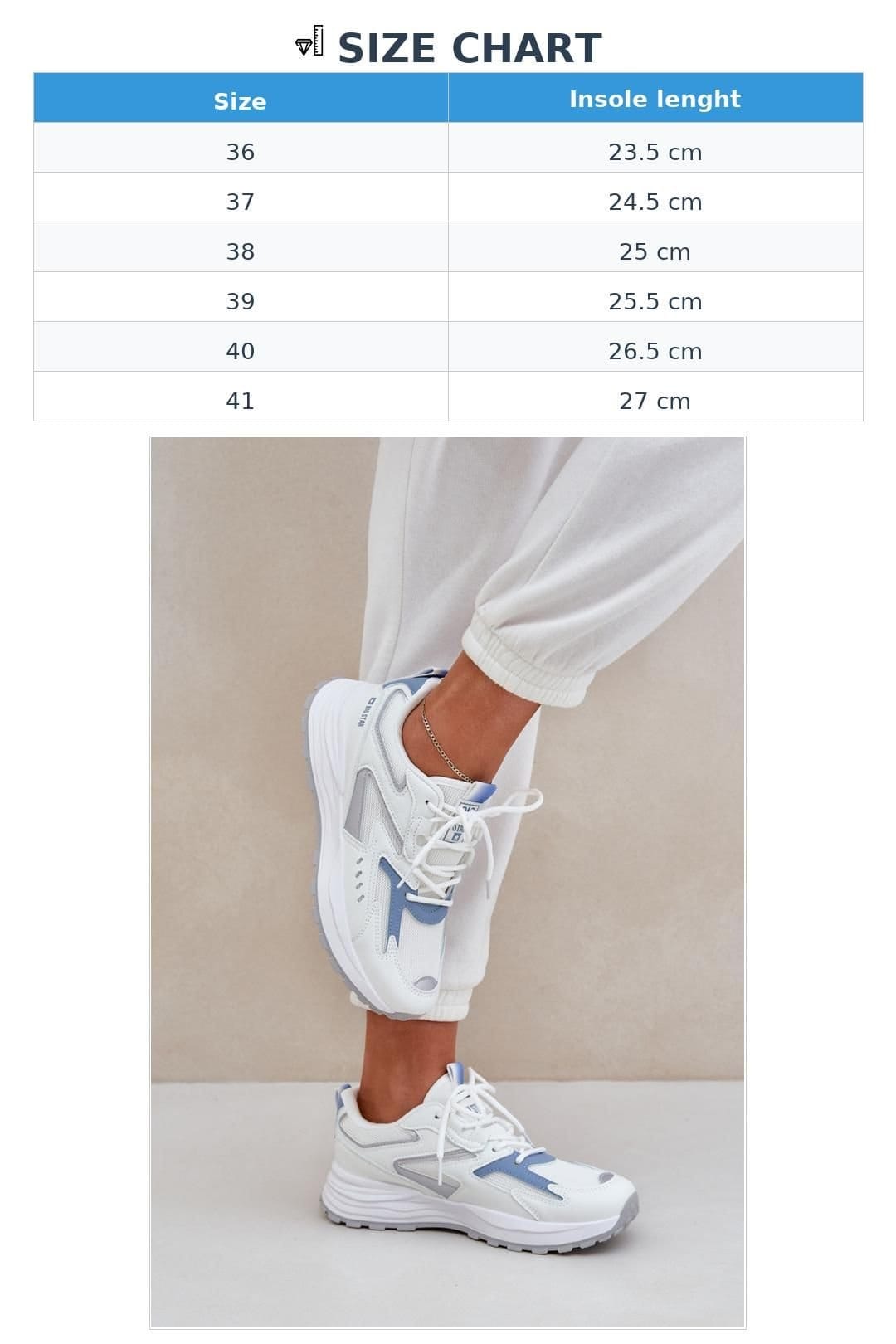 Love Lace Love Lace Women's Big Star Sport Shoes Rounded Toe HIPOLLY Cushion Insoles in White - 4