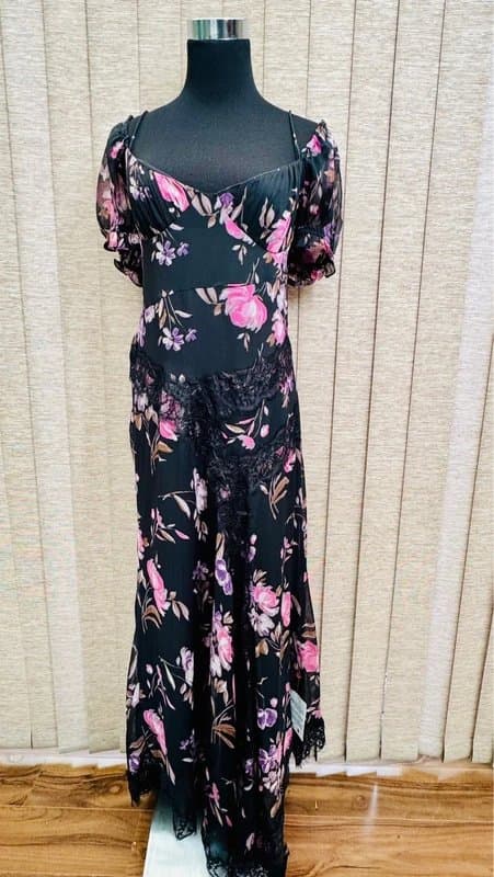 ASOS Design ASOS Design Black Floral Lace Maxi Dress UK 14 BNWT Romantic Occasion Dress