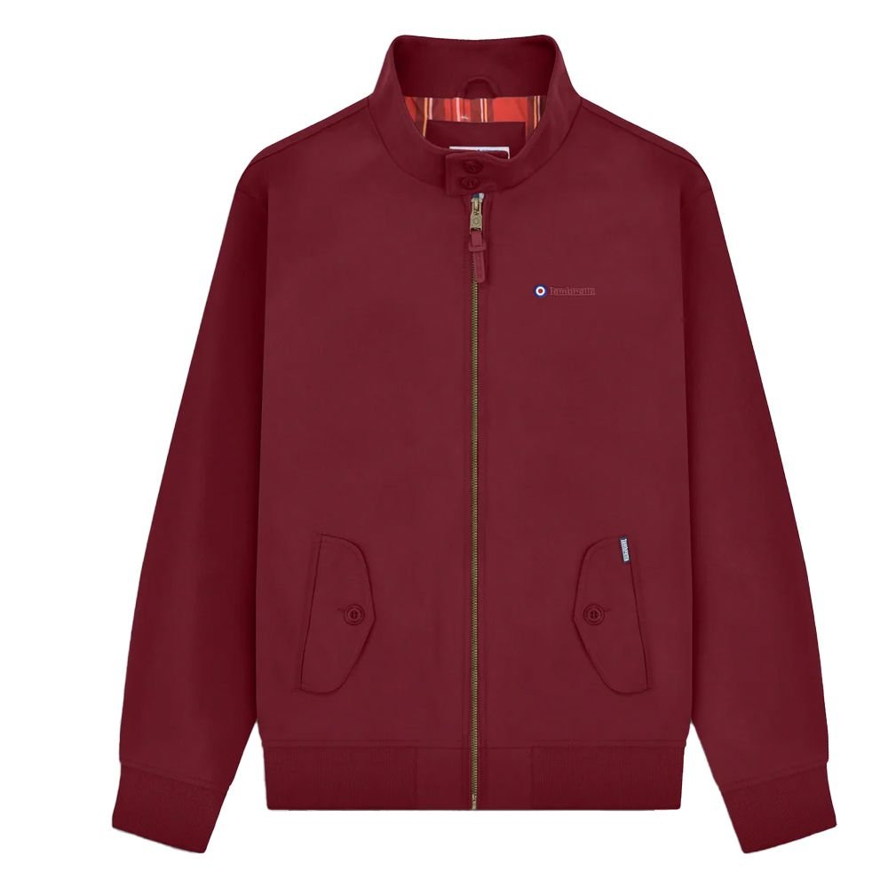 Lambretta Lambretta Men's Shower Resistant Harrington Jacket in Burgundy - 4