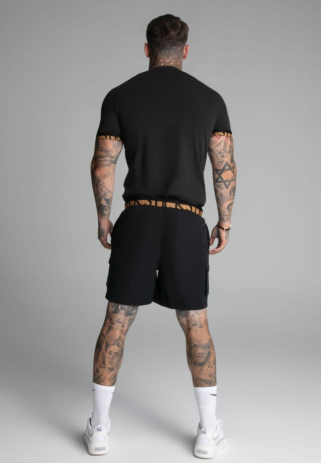 SikSilk SikSilk Men's Black Cargo Swim Short in Navy - 3