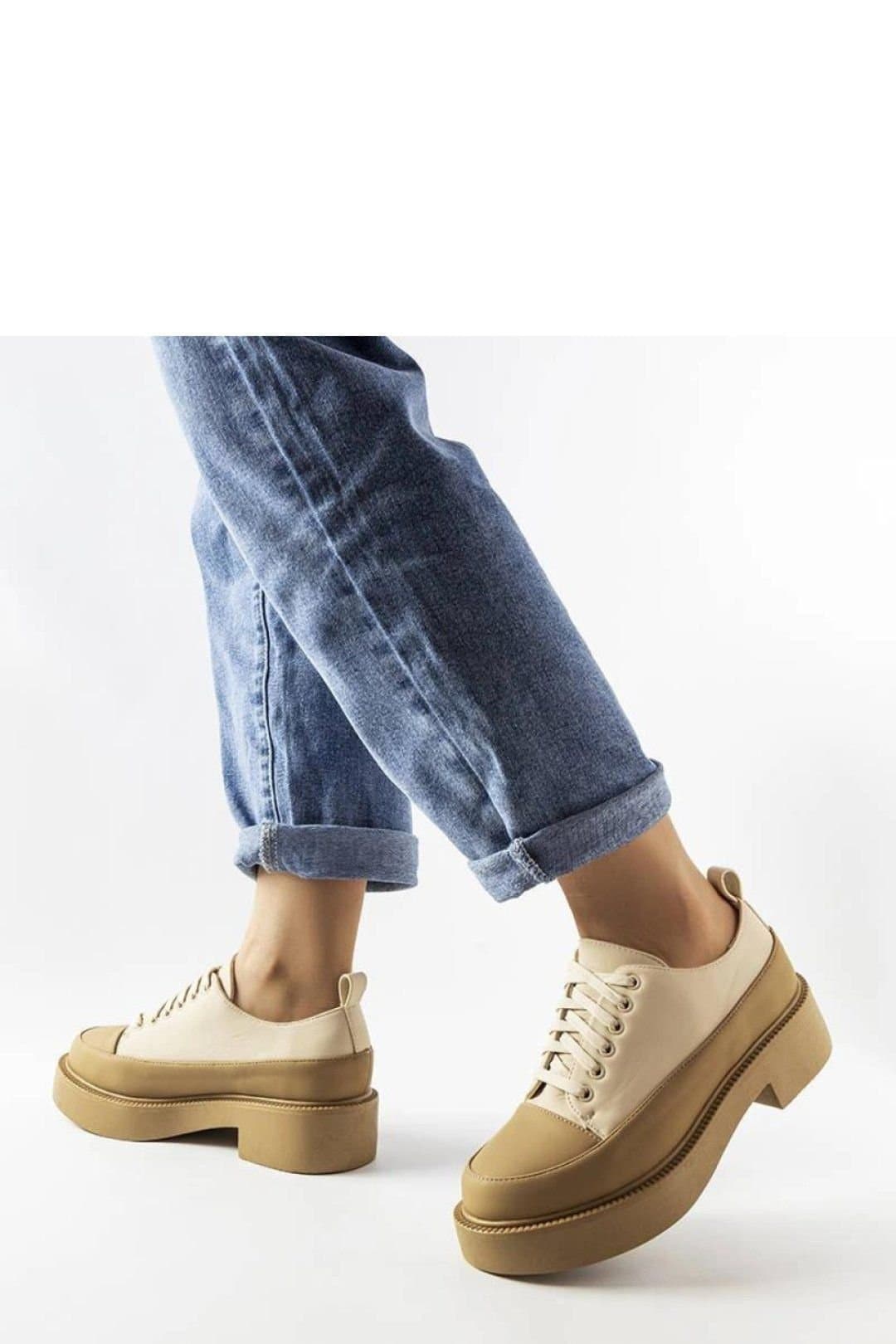 Love Lace Love Lace Women's Merico Elegant Lace Up Flat Heeled Summer Shoes in Beige