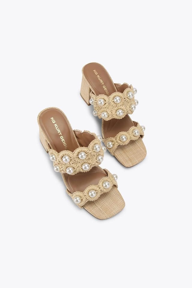 KG Kurt Geiger KG Kurt Geiger Women's 'Prairie Block' Sandals in Beige - 2