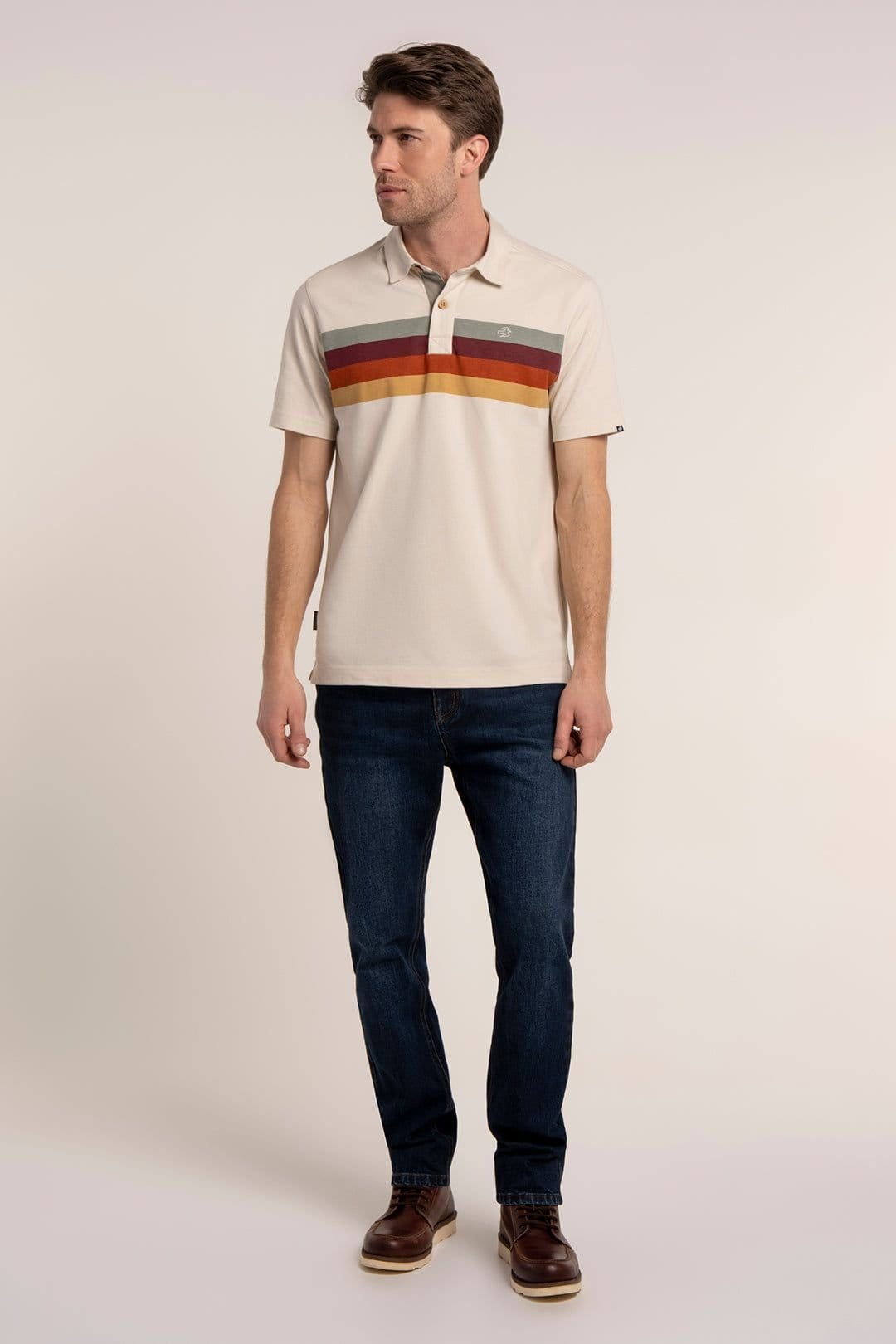 Brakeburn Brakeburn Men's SHILLINGFORD RETRO STRIPE POLO - 4