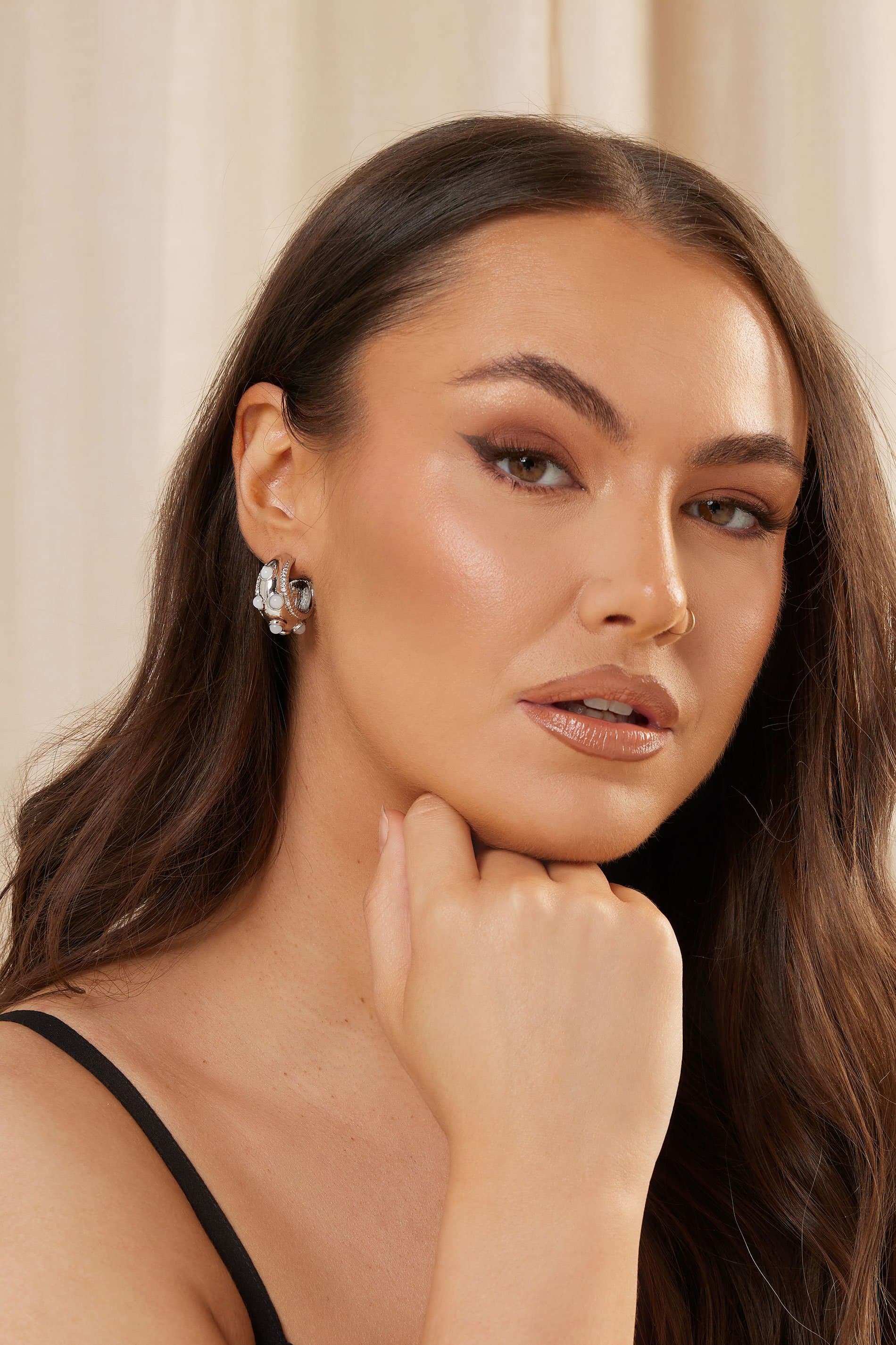 Yours Silver Tone Stone Stud Earrings