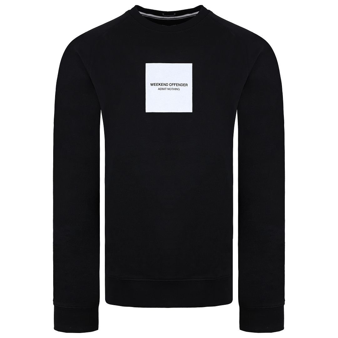 Weekend Offender Weekend Offender Men's Long Sleeve Reflective Black Sweater - 2