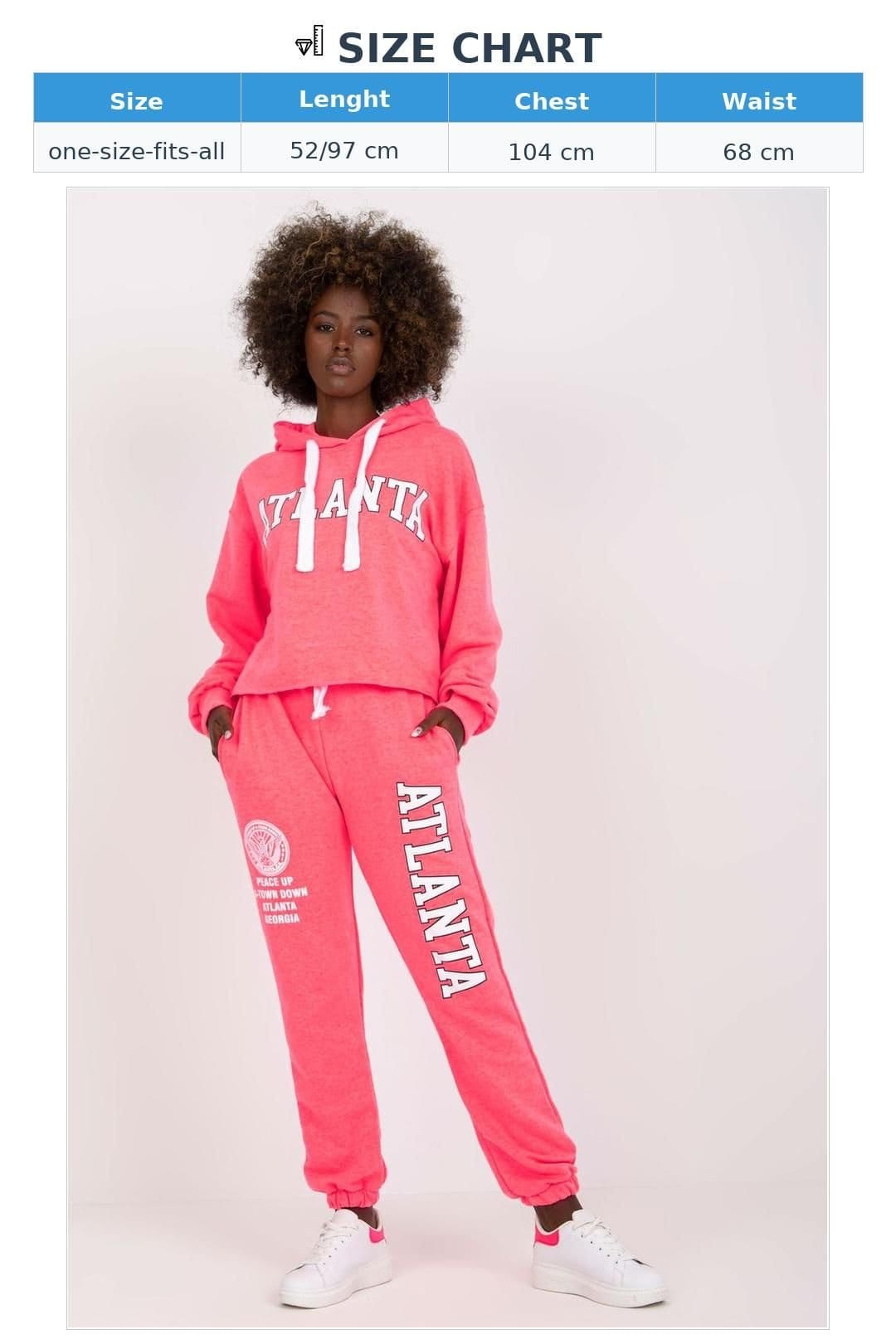 Love Lace Love Lace Women's Hoodie Sweatshirt & High Waist Pants Set in Pink - 4