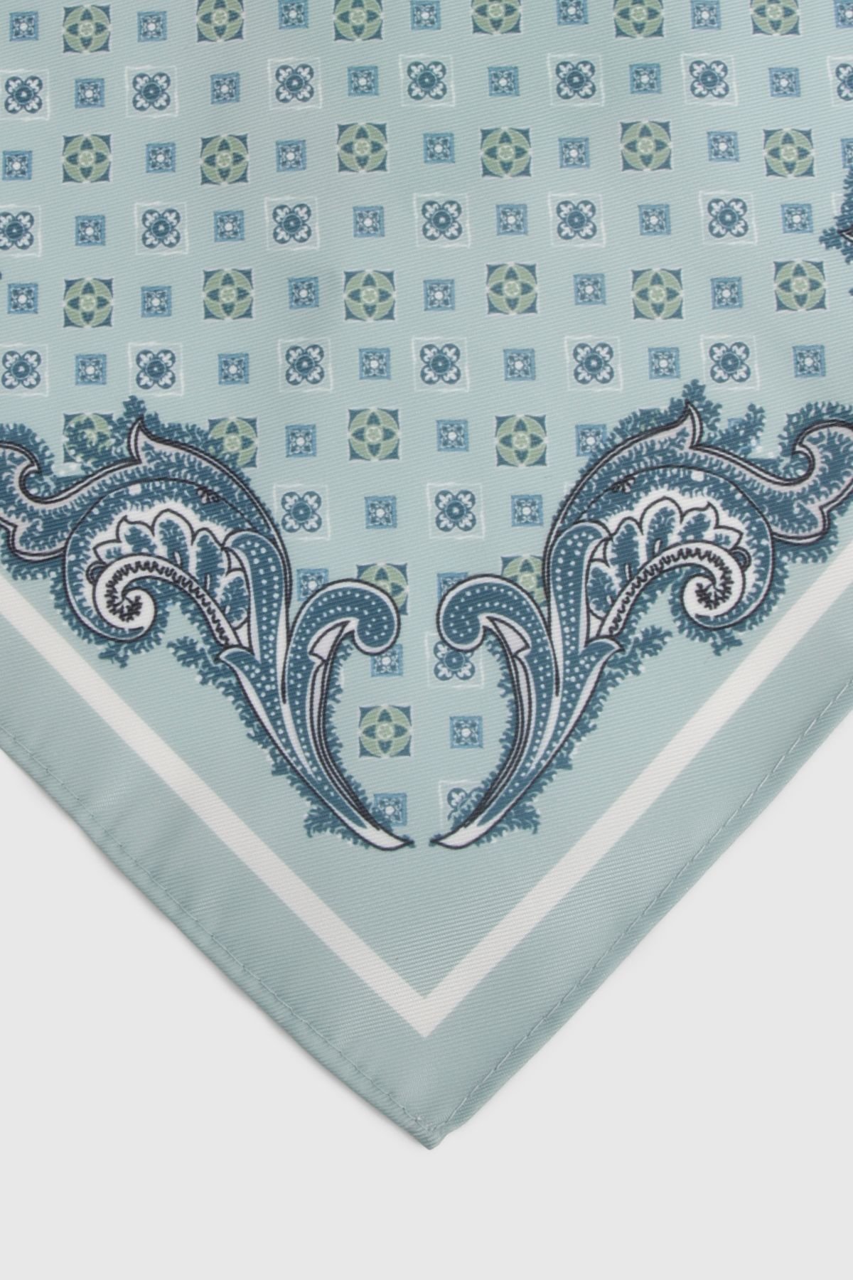 Burton Burton Men's Sage Foulard Pocket Square - 4