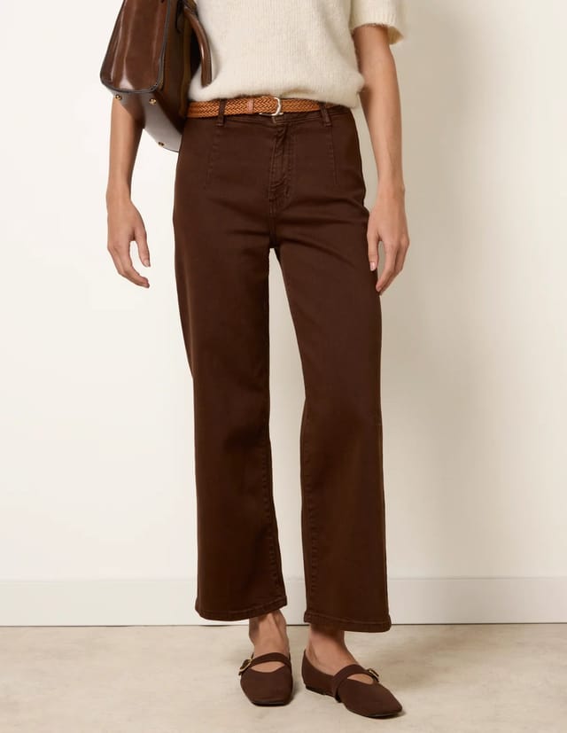 Blue Vanilla Belted Wide Leg Jeans - 2