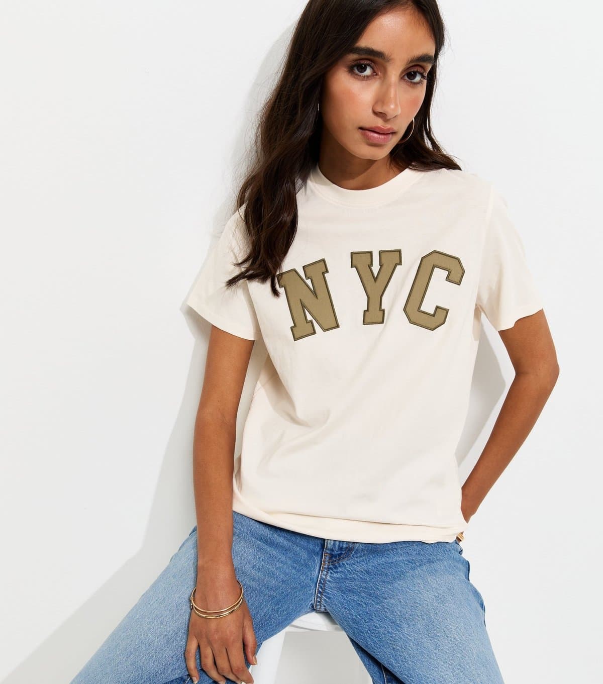 New Look New Look Off White NYC Regular T-Shirt