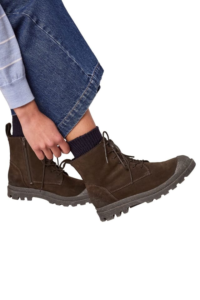 Celtic & Co Celtic & Co Women's Toe Cap Lace Up Boot in Dark Brown - 2