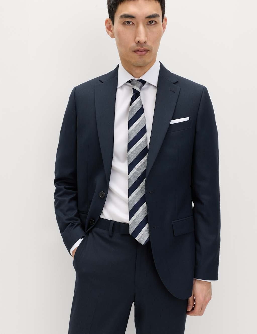 Marks & Spencer M&S Slim Fit Stretch Ultimate Suit Jacket Navy - 1