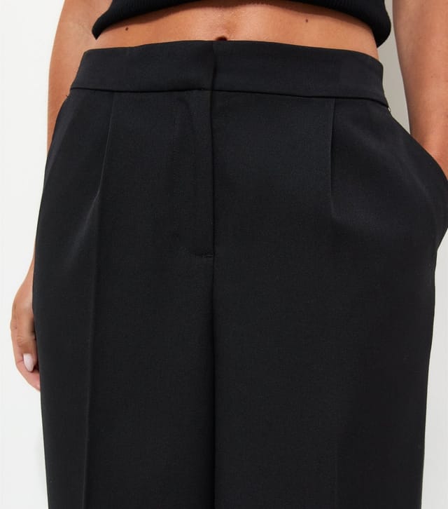 New Look Women's Petite Black Tailored Wide Leg Trousers New Look - 2