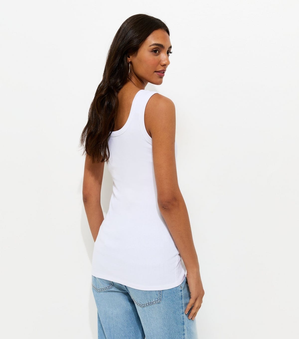 New Look Women's Maternity White Ribbed Scoop Neck Vest New Look - 4