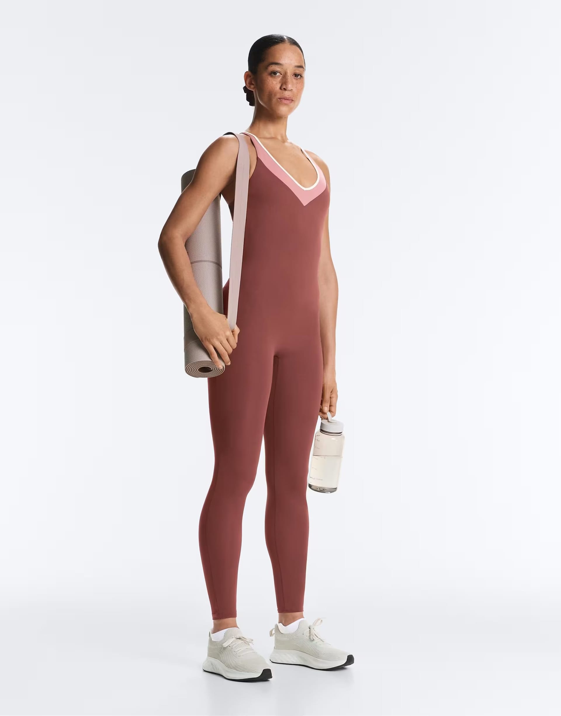 ASOS OYSHO Mole Comfortlux Block Long Jumpsuit