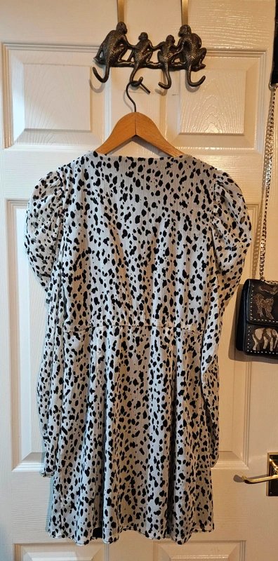 Zara Zara Animal Print Wrap Mini Dress - 1