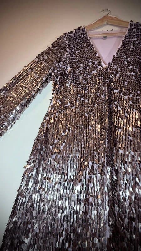 River Island River Island Premium Silver and Lilac Sequin Mini Dress - RRP £120