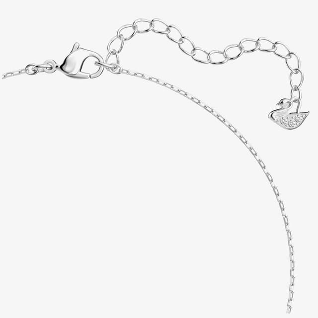 Swarovski Swarovski Women's Attract Soul White Crystal Two Heart Necklace 5517117 - 3
