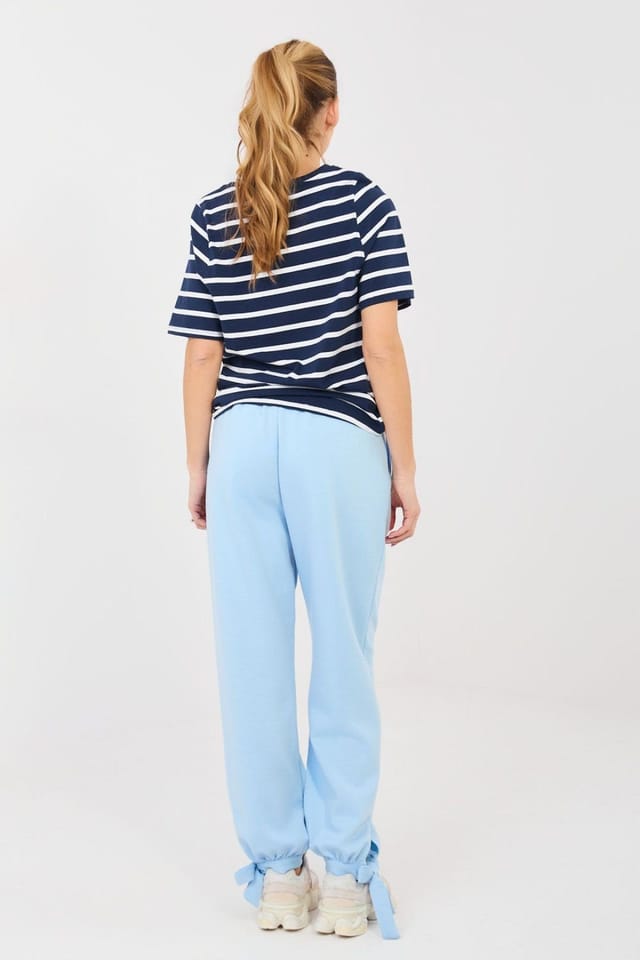 Love Lace Love Lace Women's Casual Jogger Sweatpants with Tie in Light Blue - 3