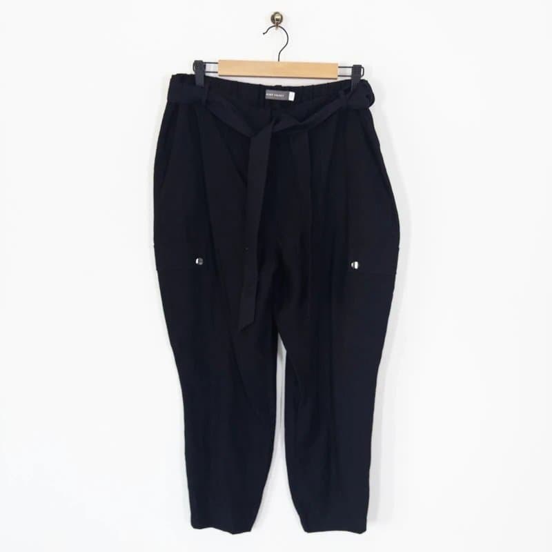 Mint Velvet Mint Velvet Black Cargo Twill Jogger Size 16 Regular Cuffed Trousers
