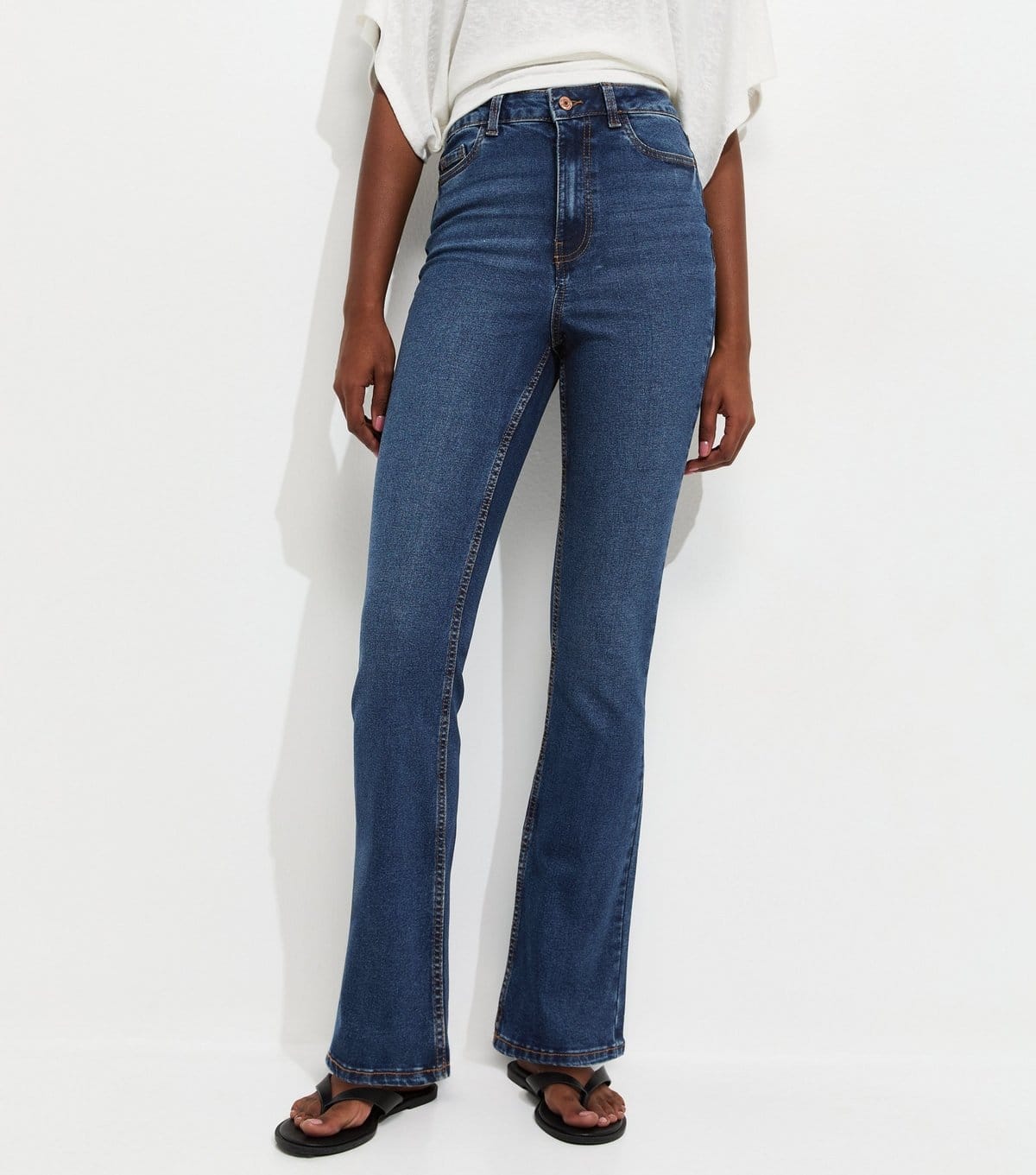New Look Women's Blue Dee Bootcut Leg Jeans New Look - 4