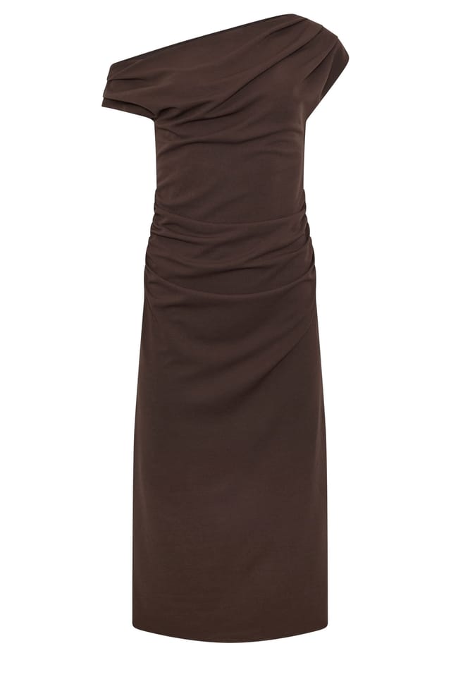Star By Julien Macdonald Star by Julien Macdonald Women's Draped Midi Dress in Chocolate - 2