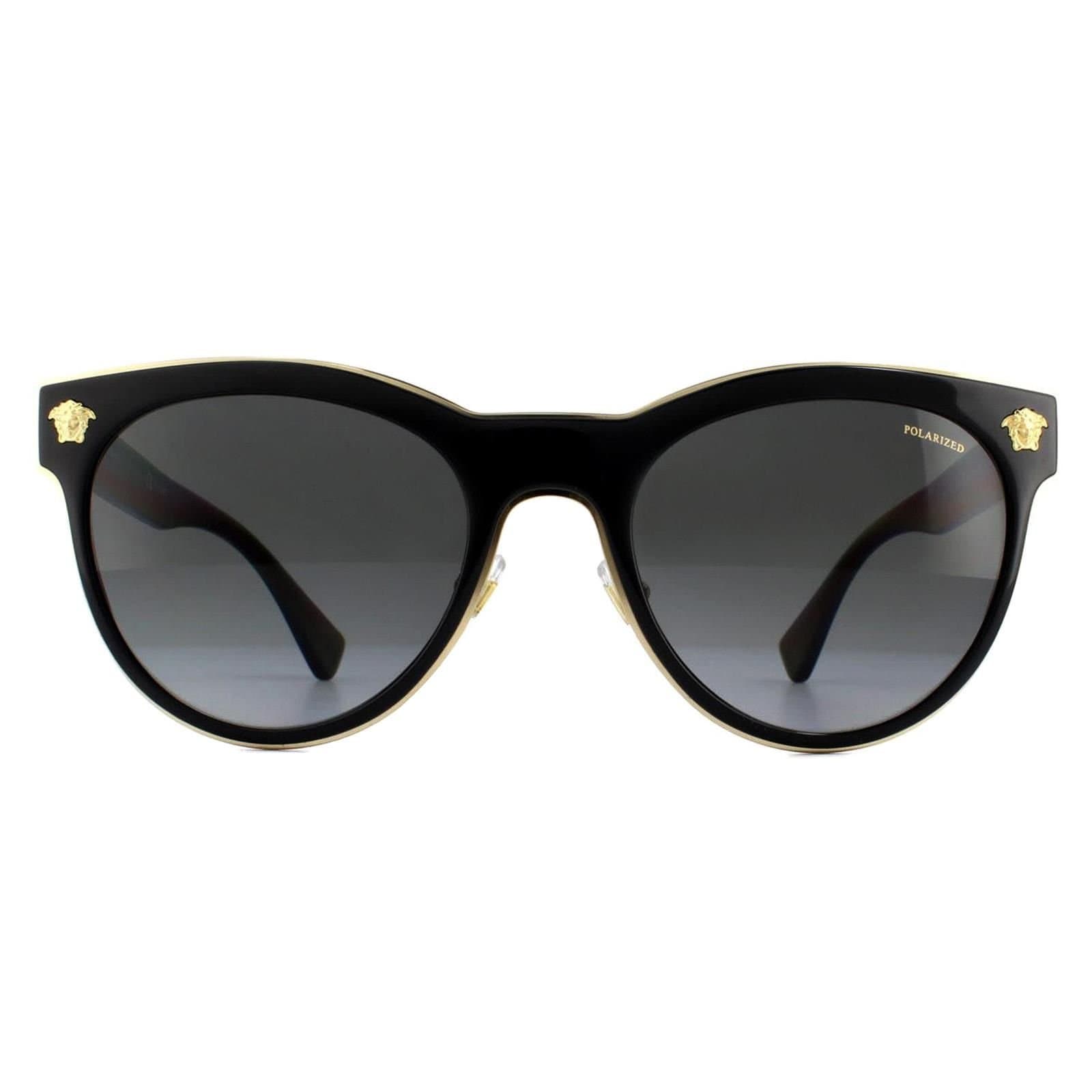 Versace Versace Women's Cat Eye Black Grey Sunglasses