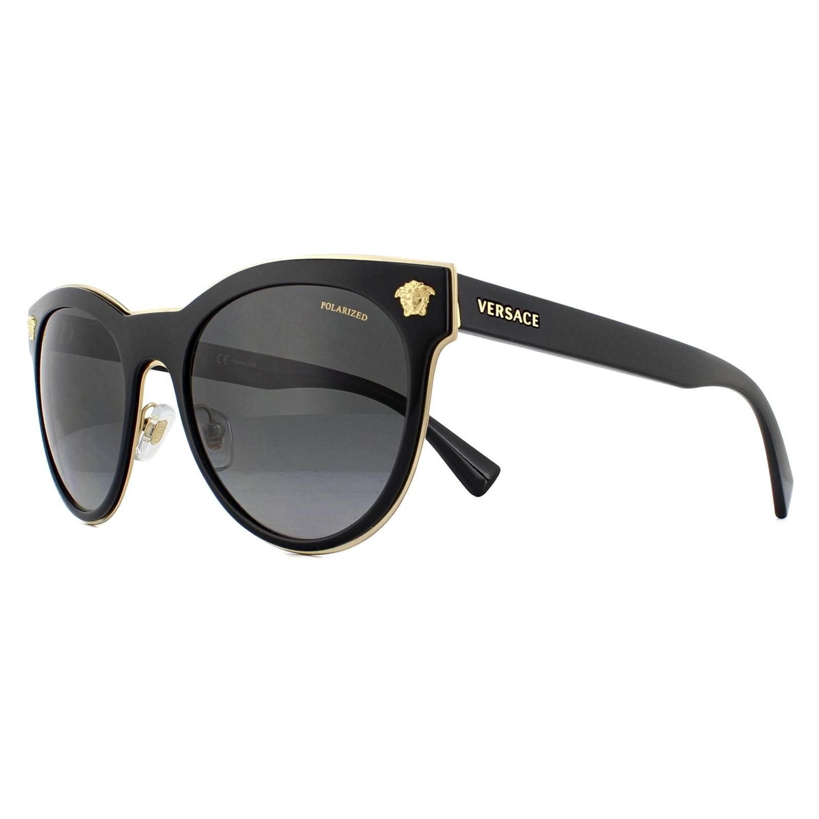 Versace Versace Women's Cat Eye Black Grey Sunglasses - 2