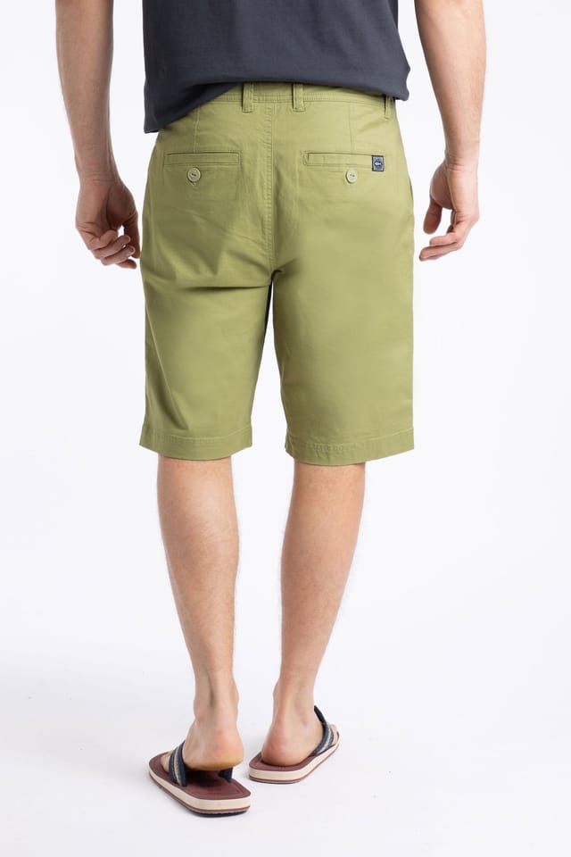 Weird Fish Weird Fish Men's Rayburn Cotton Flat Front Shorts in Pale Green - 3