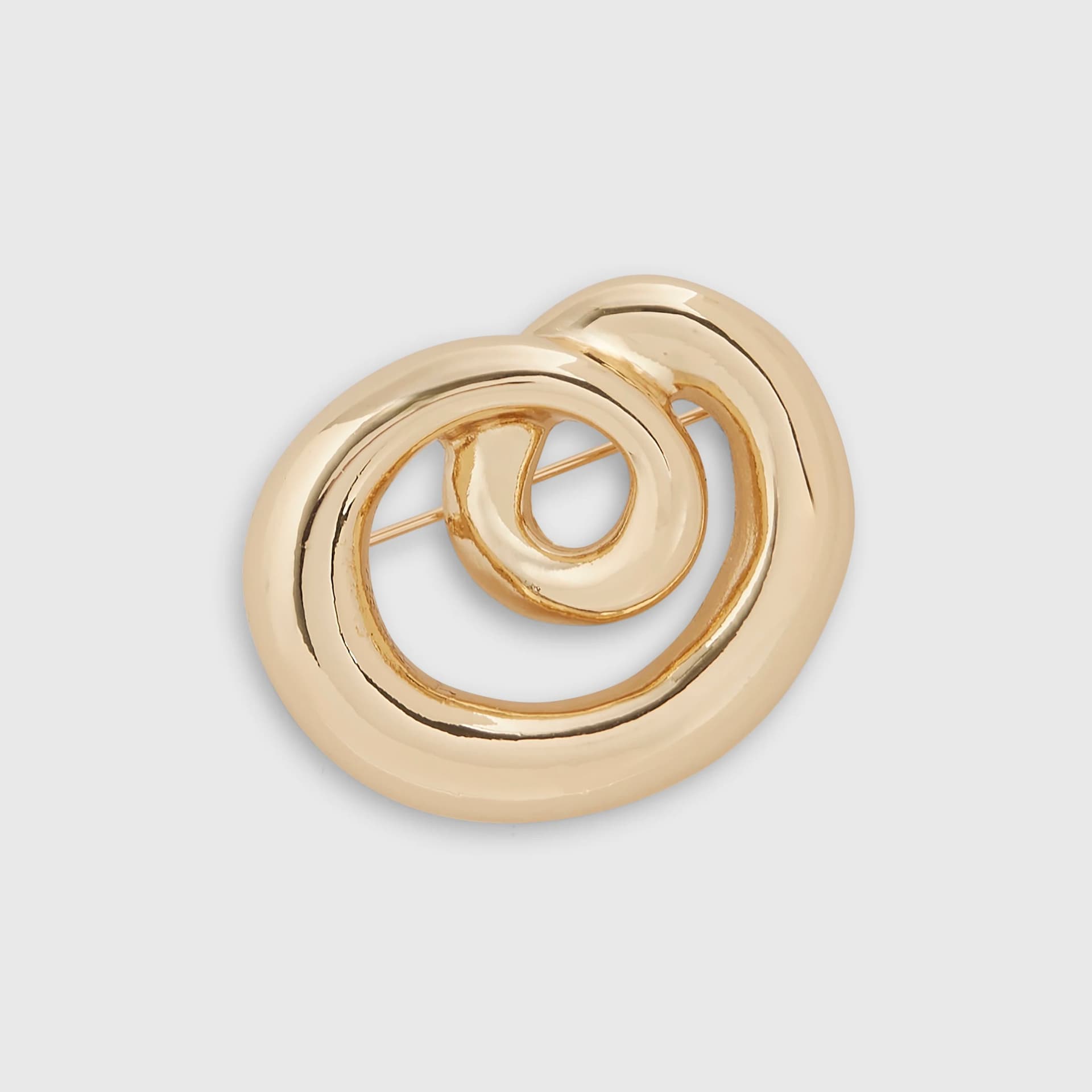 River Island River Island Womens Gold Swirl Brooch