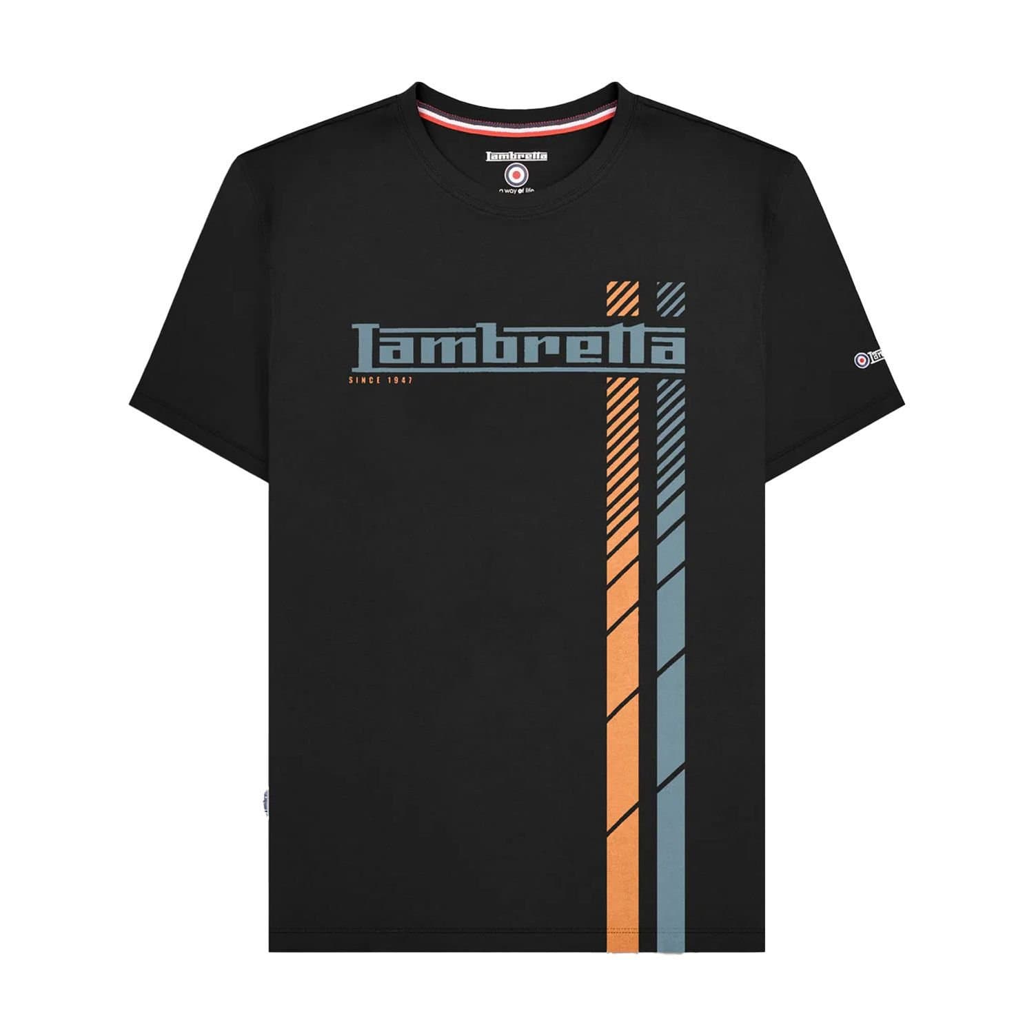 Lambretta Lambretta Men's Racing Stripe Big & Tall T-Shirt in Mid Navy