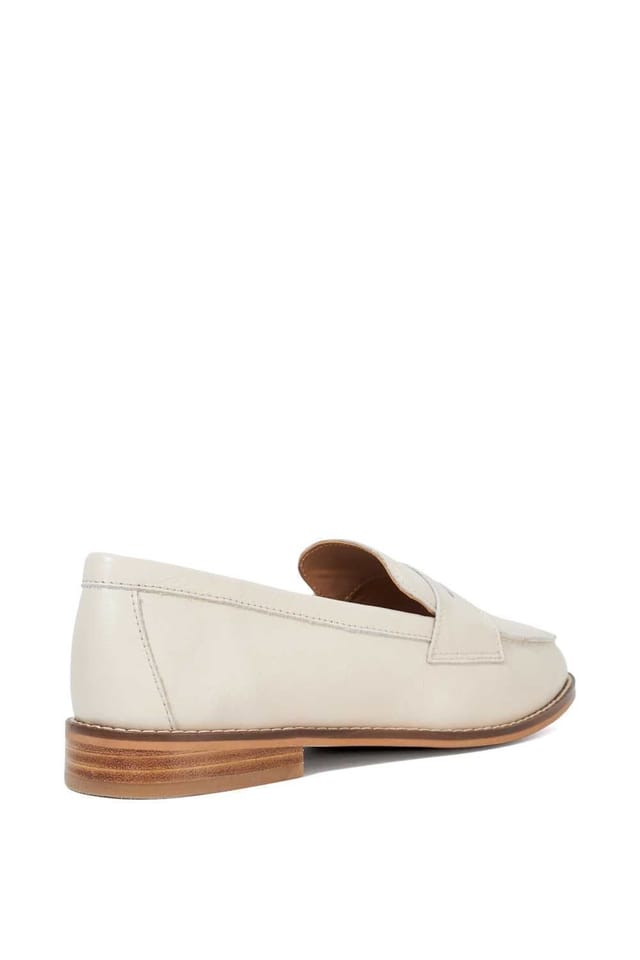 Dune London Dune London Women's Wide Fit 'Ginelli' Leather Loafers in White - 3