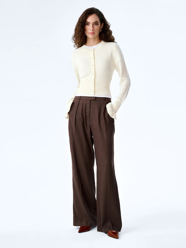 OMNES Pearl Trouser in Chocolate - 2