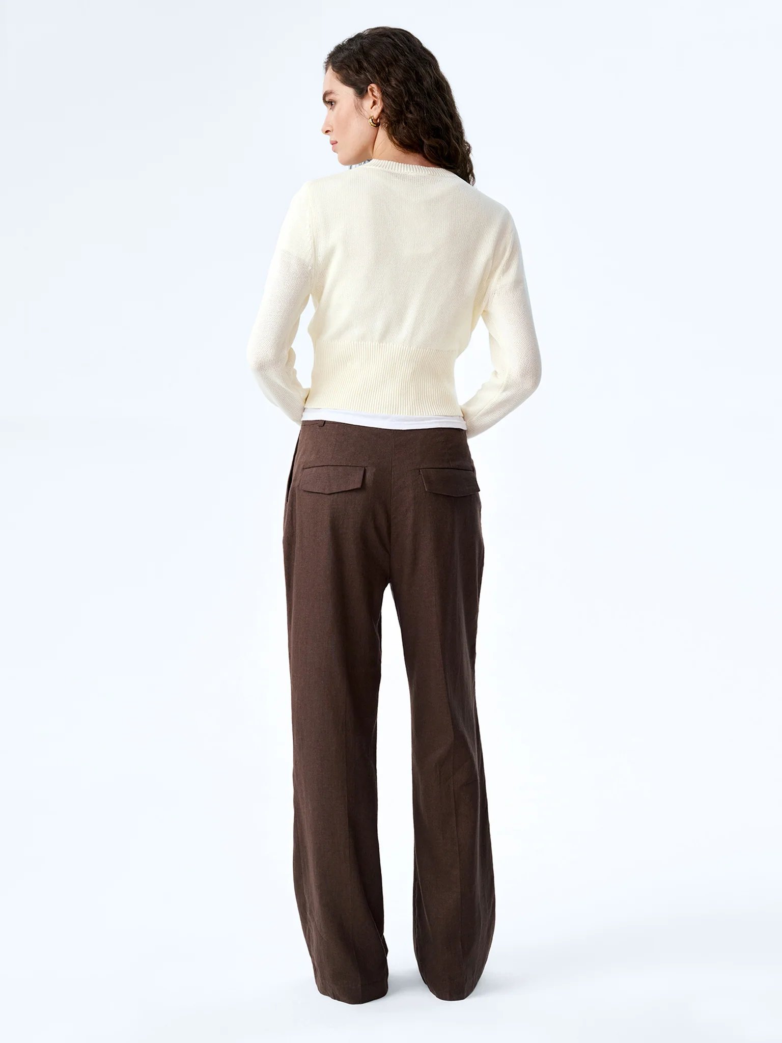 OMNES Pearl Trouser in Chocolate - 3