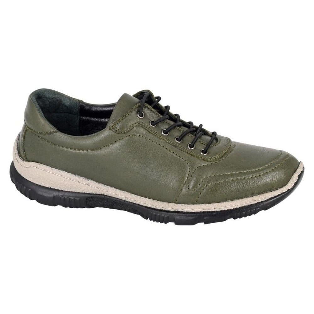 Mod Comfys Mod Comfys Women's Leather Shoes in Olive - 1