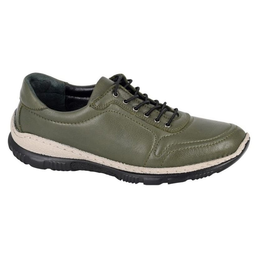Mod Comfys Mod Comfys Women's Leather Shoes in Olive - 1