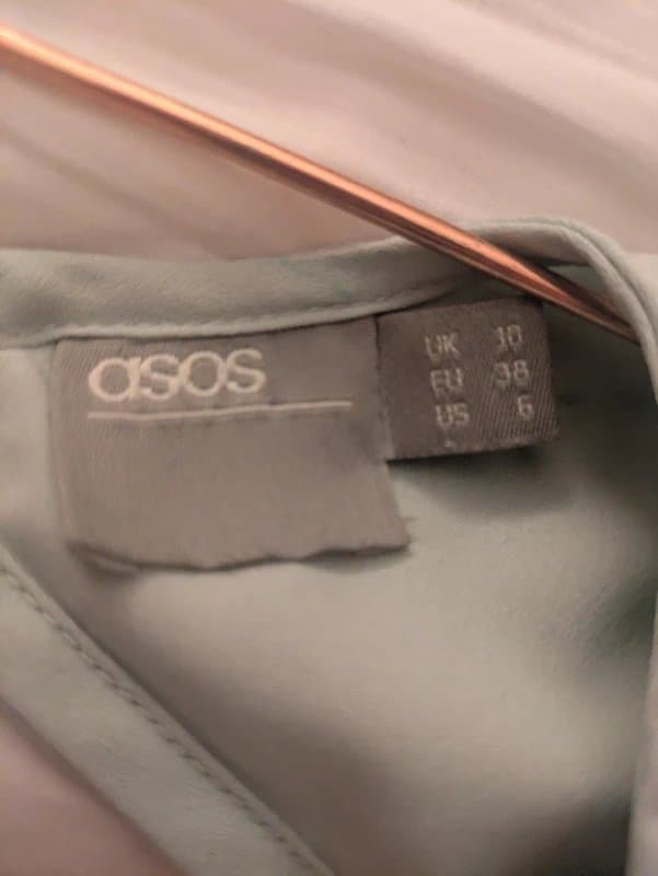 ASOS ASOS Turquoise Floral Embroidered Backless Dress