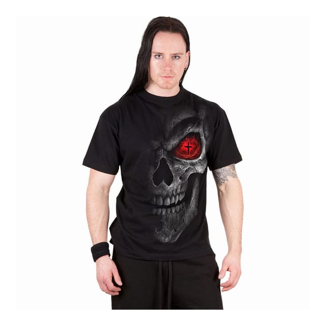 Spiral Direct Spiral Direct Men's Death Stare Back Print T-Shirt in Black - 3