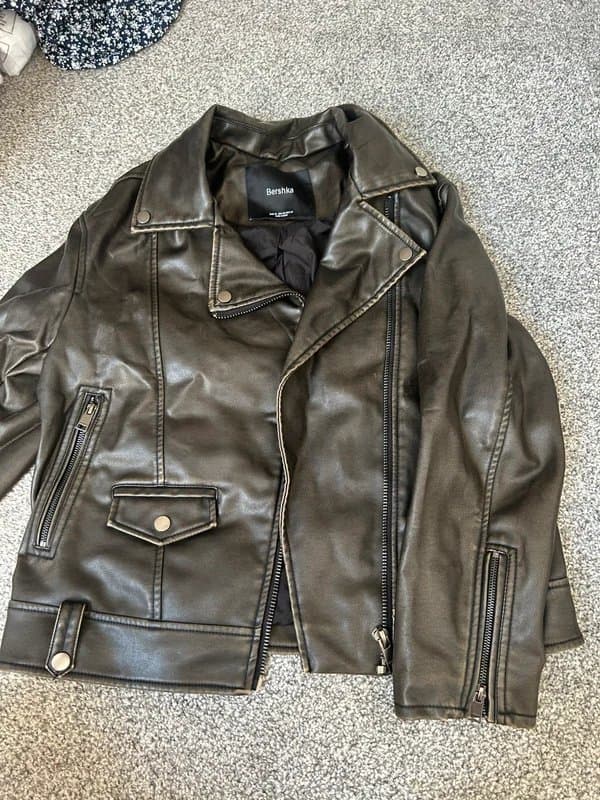 Bershka bershka faux leather jacket