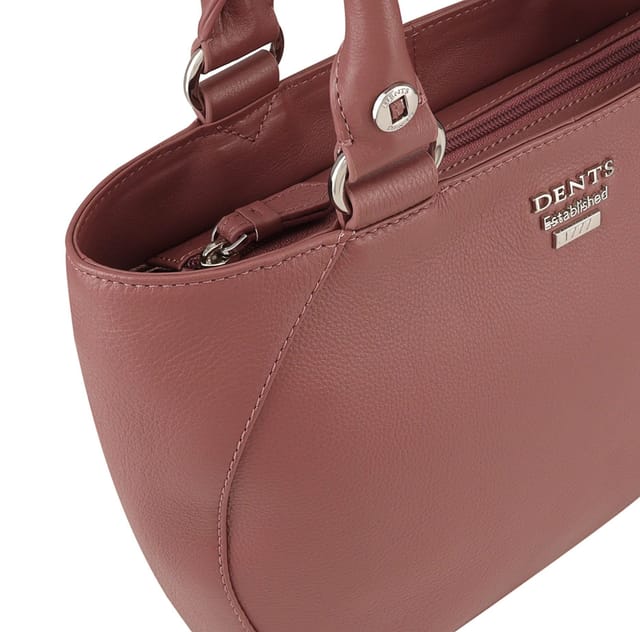Dents Dents Women's Oxford Leather Shoulder Bag in Pink - 3