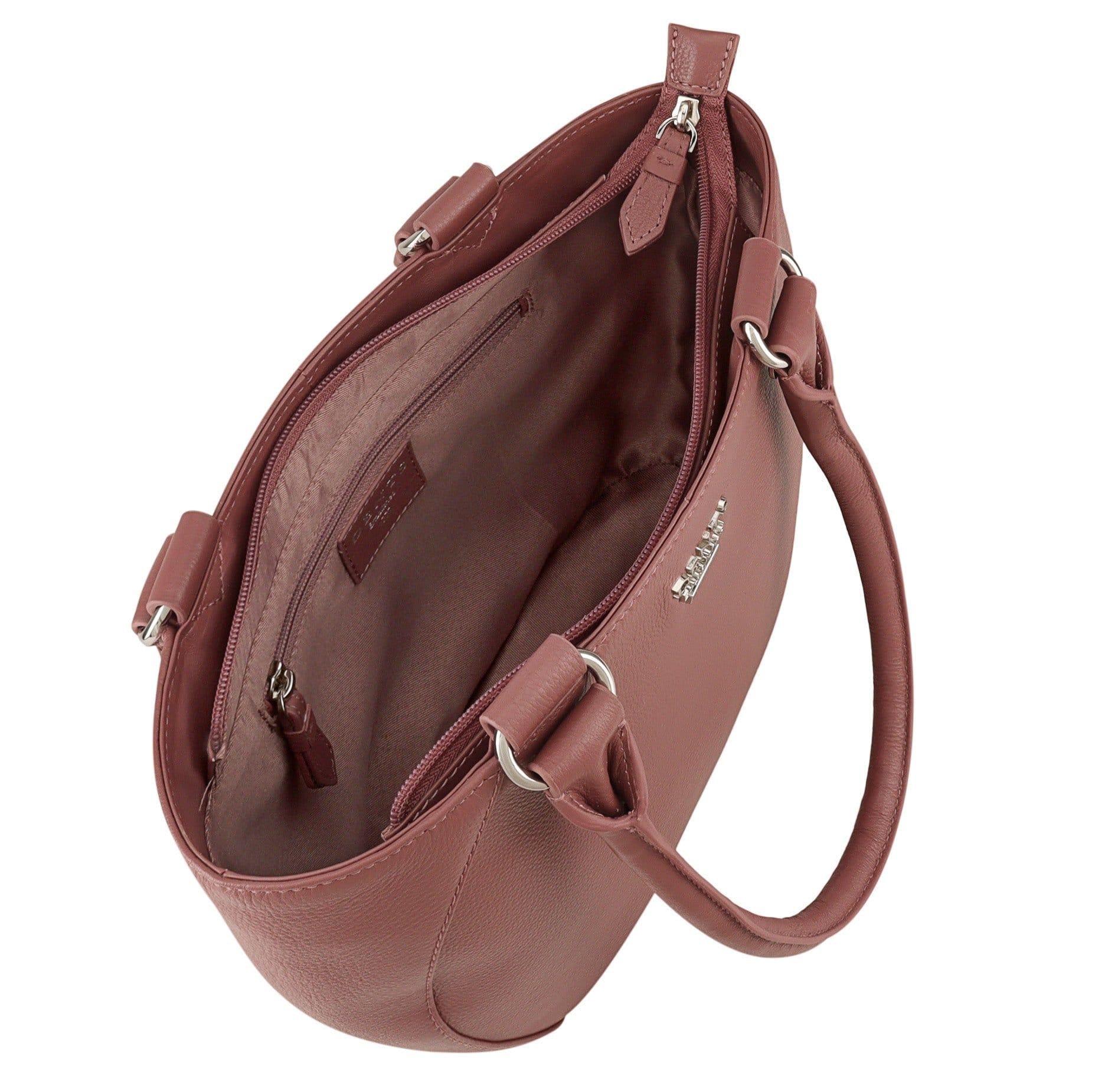Dents Dents Women's Oxford Leather Shoulder Bag in Pink - 4