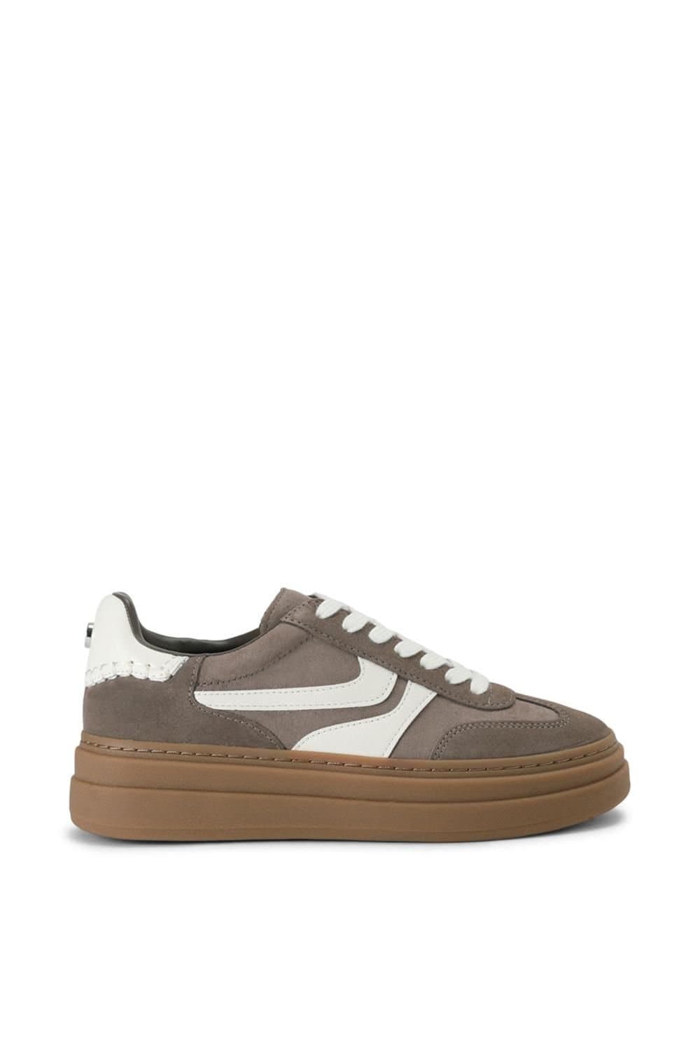 Steve Madden STEVE MADDEN Women's 'Dodge Taupe' Suede Trainers in Taupe
