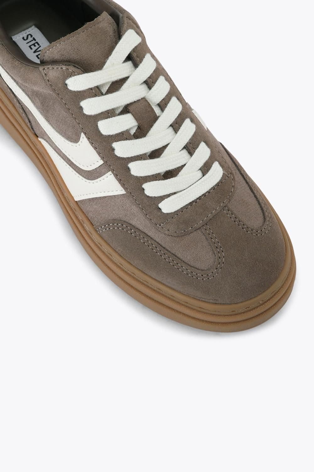 Steve Madden STEVE MADDEN Women's 'Dodge Taupe' Suede Trainers in Taupe - 4