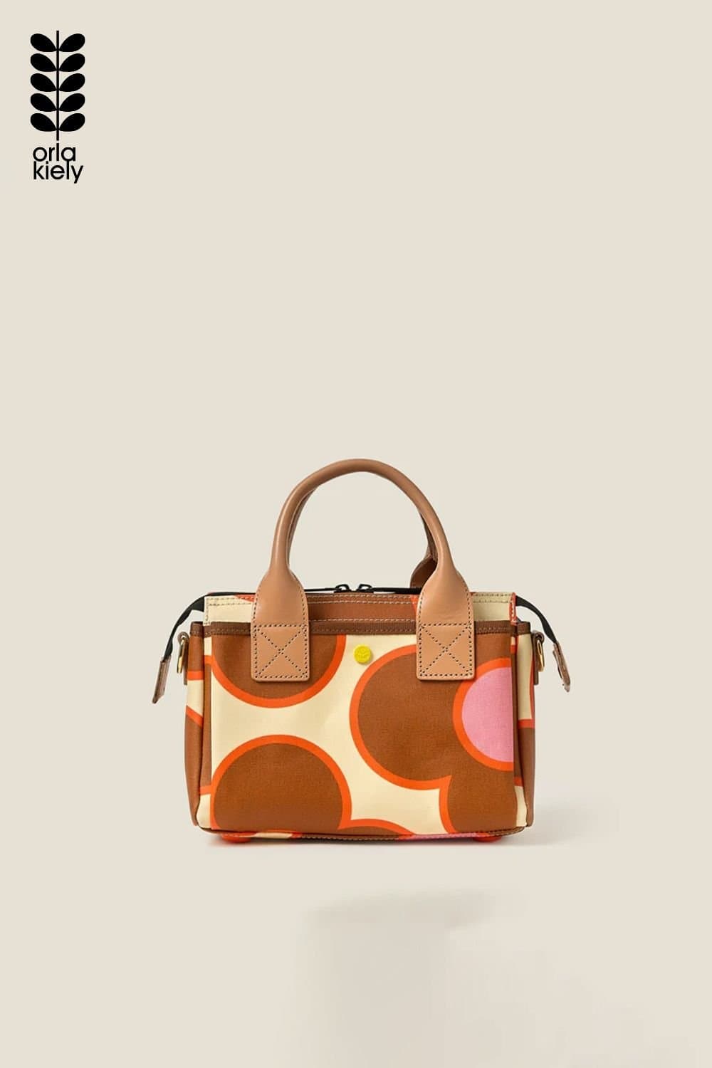 Orla Kiely Orla Kiely Women's Calder Mini Handbag - Flower Spot Persimmon in Brown
